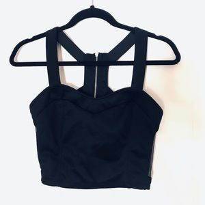 Medium Charlotte Russe Black Cutout Crop Top
